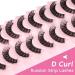 Yawamica Russian Strip Lashes - Clear Band D Curl Fluffy Wispy Natural Cat Eye Look - Buy Online on GoSupps.com