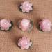 Natural Crystal Rough Crystal Lotus Flower Crystal Stone Natural Pink Rose Quartz Lotus with Crystal Ball Green Leaf Ornaments Handmade Crafts Decor 1pc QINTINYIN 1pc Rose Quartz - Buy Online on GoSupps.com