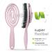 Fabcare Organic Hairbrush - Wild Boar Bristles Round Detangler Brush for All Hair Types | Pink - Includes Ebook Professional Hair Care - Buy Online on GoSupps.com