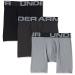 Under Armour mens Charged Cotton 6-inch Boxerjock 3-Pack , Mod Gray Medium Heather (012)/Black , X-Large