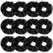 Kavya hair tie girl scrunching hair tie ladies monochrome hair straps girls elastic braid rubber women 12 pieces soft hair accessories black