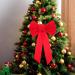 Vorcool Christmas Red Velvet Bow Decor - 4 Piece Bowknot Ornaments for Holiday Parties (25cm x 40cm) - Buy Online on GoSupps.com