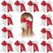 Oaoleer 12PCS 7 Sequin Glitter Cheer Bows - Sparkly Large Hair Bows for Girls - Competition Cheerleader Accessories in Silver and Red Sequin - Buy Online on GoSupps.com