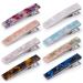 Acrylic Resin Hair Barrettes Alligator Hair Clips - 8pcs Duckbill Hair Clips Marble Pattern Hairpins Geometric Clips for Women Girls Hair Accessories Birthday Christmas Valentines Day Gifts