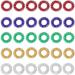 30 Pieces Acupressure Rings, Spiky Sensory Finger Rings Set for Teens, Adults, Silent Stress Reducer and Massager Red, Blue, Green, Gold, Silver