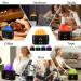 Flame Essential Oil Diffuser - Augot Aroma Diffuser with 5 Color Changing Flame Light No-Water Auto-Off Noiseless Humidifier for Spa Home Office & Yoga - Black - Buy Online on GoSupps.com