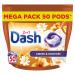 Ariel Dash 2-in-1 Pods Laundry Capsules 50 Washes Amber and Orchid Ultra Cleaner and Long-Lasting Freshness Removes Dirt