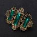Minkissy Retro Hair Clip Metal Rhinestone Hairpin Celtic Hair Clips Viking Hair Accessories for Women Girls (Golden and Green) - Buy Online on GoSupps.com