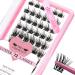 Cluster Lashes 72 Pcs Lash Clusters DIY Eyelash Extension Individual Lashes Attraction D-14mm Thin Band Easy to Apply at home Lashes(Attraction D-14mm) 14 mm Attraction