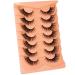 False Lashes - GVEFETIEE Fox Eye Mink Fluffy 3D Volume Cat-eye Extension Pack - 7 Pairs A-Natural - Buy Online on GoSupps.com