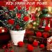 Syhood 30 Pcs Yarn Pom Poms Set - 20 x 1 Inch, 10 x 1.5 Inches Red Pompom Balls for Christmas Crafts and Xmas Party Decor - Buy Online on GoSupps.com