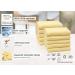 Zollner 10 Set Yellow Cotton Shower Towels - Soft & Strong 50x100 cm Hotel Quality Washable up to 60 C with Practical Hanger - Buy Online on GoSupps.com