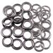 Rustark 25 Sets 1" 25mm Thickened Grommets Eyelets with Washers, Gun Black Metal Eyelet Grommets Kit for Leather, Canvas, Tarp, DIY Craft Projects 25mm Black