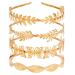 TOBATOBA Gold Headbands for Women  4Pcs Metal Headband Leaf Headband Butterfly Headband for Women  Gold Leaf Crown Greek Crown Greek Goddess Costume Women Headpiece for Halloween Costume Party Wedding Greek  Leaf  Butter...