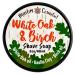 White Oak & Birch Shave soap - With Kaolin Clay - Mens Natural solid shaving cream - Moisturizing/Leaves skin soft // Made in Canada - Muslim Cosmetics - White Oak & Birch 2oz (Tin)