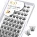 Cluster Lashes D Curl 10mm 72 Clusters B&Q Lash Clusters Individual Lashes Volume Eyelash Clusters DIY Lash Extensions Soft Wispy Cluster Eyelash Extensions DIY at Home (B13 D-10mm) D-10 mm B 13