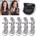 Colorful Curly Clip-In Hair Extensions | 5-Piece Party Highlights for Kids & Women - White Tea Gray - Buy Online on GoSupps.com