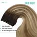 Youngsee Real Hair Balayage Extensions - 35cm Weft 100g #2/6/24 Brown & Blonde Treats for Perfect Hair - Buy Online on GoSupps.com