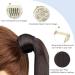 Sleek 28 Inch Dark Brown Clip in Ponytail Hair Extension for Women - Heat-Resistant Fiber Wrap Around Hairpiece - Buy Online on GoSupps.com