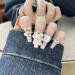Nails Nail Tips Nails Set Handmade Nails Press On 3D Bear Aurora Diamond Pearl Decor Luxury Long Coffin Wearable Full Cover Nail Tips(348 M) - Buy Online on GoSupps.com