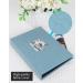 Small Mini Photo Album 13x18 - 56 Photos Linen Cover Black Pages | Ideal Memory Book for Baby Wedding & Family Photos - Cyan-Blue - Buy Online on GoSupps.com