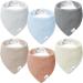 Lulu Moon Bib Baby Triangular Muslin Scarf Set - 6 Pieces for Boys & Girls | Stylish & Soft Baby Accessories - Buy Online on GoSupps.com