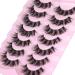 False Eyelashes Clear Band Lashes Fluffy 18mm Long Dramatic Invisible Wispy Lashes Fake Eye Lashes Pack by Kiromiro Doll Eye 18mm - Buy Online on GoSupps.com