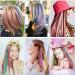12 Colors Hair Tinsel Strands Hair Tinsel Extensions for Women Girls Party Cosplay Hair Accessories for Girls. - Buy Online on GoSupps.com