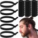 50 Pcs Knotted Mens Hair Ties for Men Black Hair Ties for Guys Man Bun Hair Tie Elastic Mens Flat Hair Band No Crease Curly Hair Ponytail Holders Hair Accessories for Thick Long Hair Men