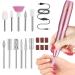Folai electrical nail drill USB type sand bands for peeling nail removal acrylic nail tools professional manicure pedicure polishing forms for the home salon (pink)