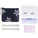 Organic Menstrual Period Starter Kit - Stylish & Practical Aunt Flo Survival Pack (Black) - Buy Online on GoSupps.com