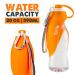 Mighty Paw 20 oz Travel Dog Water Bottle | BPA-Free Silicone Portable Drinking Dispenser for Outdoors, Camping, Walking & Hiking - Leak-Proof Waterbottle with Built-in Bowl - Orange - Buy Online on GoSupps.com