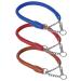 Rolled super SOFT half check leather dog collar: fits up to 18" Leather is 14" (8 mm thick). Fits up to 18" Red