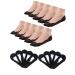 10 Pairs No Show Lace Boat Socks Non Slip Socks Invisible Socks for Women Favors (Black Color)