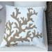 DECOPOW Embroidered Nautical Decor Pillow Cover | 18 Square Canvas Pillow | Wheat-Coral Design - Buy Online on GoSupps.com