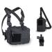 CLTAC Tactical Chest Rig Bag Concealed Carry CCW Sling Backpack Military Molle Utility Admin Pouch IFAK Medical EMT Organizer EDC Pack for Outdoor Hunting Shooting Hiking with Harness Black(Holster Included)