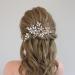 Upfrontier Rose Gold Wedding Bridal Hair Comb - Flower Hair Accessory for Bride - Buy Online on GoSupps.com