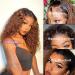 Ombre Brown Curly Lace Front Human Hair Wig 20 Wet and Wavy - 150% Density - Buy Online on GoSupps.com