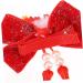 FRCOLOR 1 Pair hair accessories for tassel clips for hair Christmas Hanfu Metal Japanese-style Asia small hair clips red hairpin hair Hair clips long tassels pair clip - Buy Online on GoSupps.com