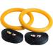 REEHUT Gymnastic Rings Set of 2 with Adjustable Straps and Ebook - Non-Slip Metal Buckles - Ideal for Home Gym Workout, Strength Training, Pull Ups and Dips - Yellow - Buy Online on GoSupps.com