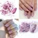 Flofia 8 Boxes 3D Holographic Glitter Nail Decoration - Shiny Nail Polish Powder Rhinestone & Sequin Art for Stunning Manicures in Lily Red & Purple - Buy Online on GoSupps.com