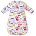 MIKAFEN Baby Sleeping Bag Long Sleeves winter 3.5Tog 100% Organic Cotton Sleeping Bag (28-32in/6-18 Months)