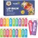 YesBes 32 Pack Lip Balm Natural Lip Balm Bulk with Vitamin E and Coconut Oil Moisturizing Lip Balms for Dry Cracked Lips Lip Balms for Valentines Gifts Stocking Stuffers - 8 Flavors
