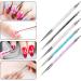 HOMEREVEL 5Pcs Nail Art Brush Set for Stunning Designs and Fine Detailing - Ideal for Salons and DIY Nail Art - Buy Online on GoSupps.com