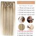 Honsoo Real Human Hair Clip In Balayage Hair Extensions | 15 Inch Mixed Bleach Blonde | 7pcs 70g Straight Silky Blonde Extensions for Women - Buy Online on GoSupps.com