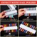 6 Sets Double Layer Nail Color Display Card with 216 Tips - Nail Design Practice Palette Board with Chain - Buy Online on GoSupps.com
