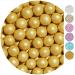 EinsSein 0.35 kg Crispy Chocolate Dragees Wedding Large Gold Pearl – Approx. 1.8 cm Beads – Christening Communion Almonds Feast and Receive Party Celebrations