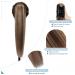 SEGO Real Hair Ponytail Extension - 100% Remy Clip-In Braid Medium Brown/Honey Blond #4P27 18 inches (45cm) - 115g - Buy Online on GoSupps.com