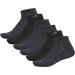 adidas Men's Athletic Cushioned 6-Pack Low Cut Socks - Black/Onix Grey - Buy Online on GoSupps.com