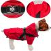 Waterproof Dog Cloak & Coat for Small/Medium Dogs - Windproof Jacket with Dish Ring - Red S - Buy Online on GoSupps.com
